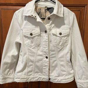 White Burberry Jean Jacket